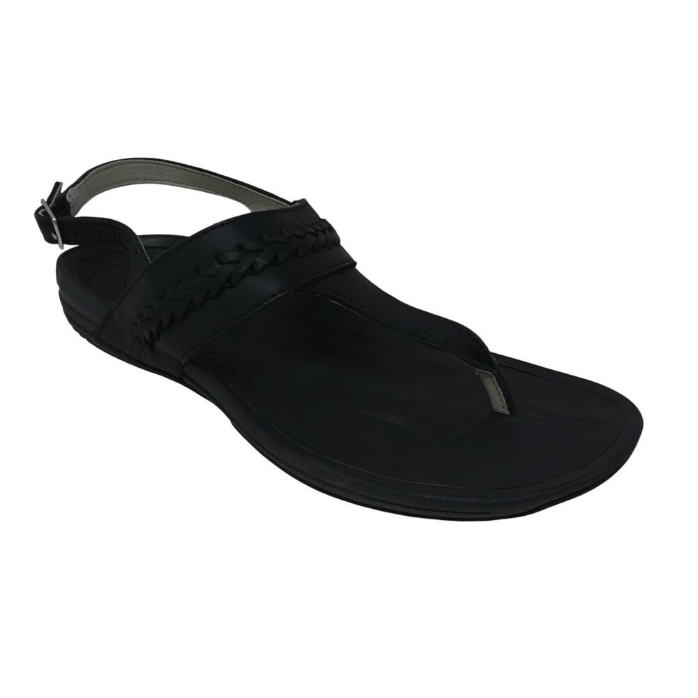 Kuru Letti Black Arch Support Shock Absorbing Open Toe Thong Sandals Womens 11